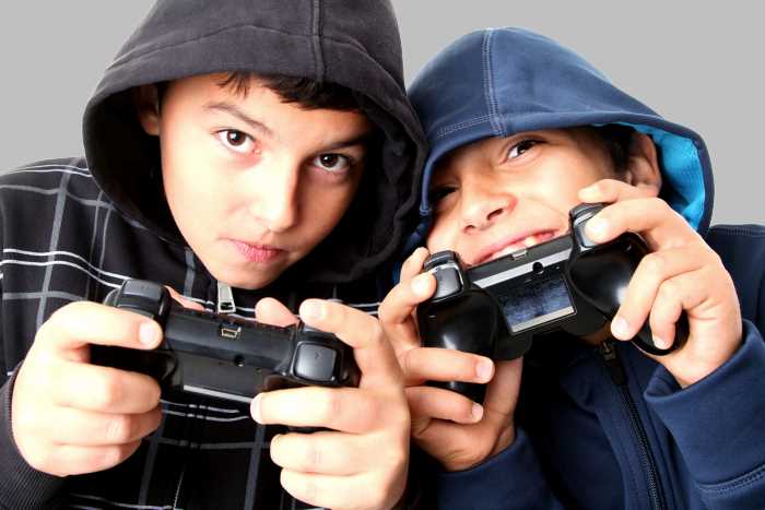 Boys Playing Video Games